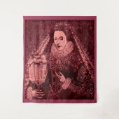 Koningin Elizabeth I in roze Wandkleed (Voorkant)