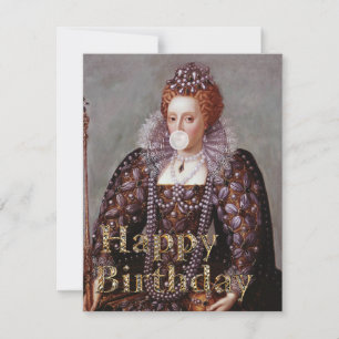 Koningin Elizabeth I kauwgom Gelukkig verjaardag