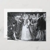 Koningin Elizabeth I Knighing Francis Drake Briefkaart (Voorkant / Achterkant)
