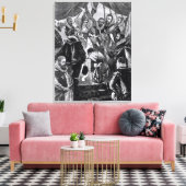 Koningin Elizabeth I Knighing Francis Drake Canvas Afdruk (Insitu (Woonkamer))