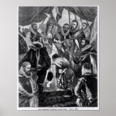 Koningin Elizabeth I Knighing Francis Drake Poster (Voorkant)