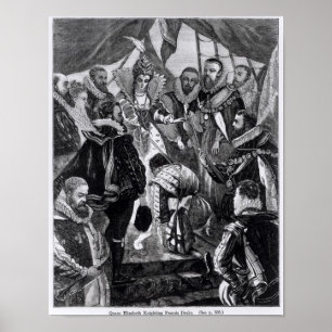 koningin Elizabeth I Knighting Francis Drake Poster