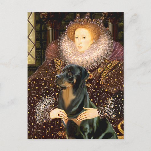 Koningin Elizabeth I - Rottweiler Briefkaart (Voorkant)