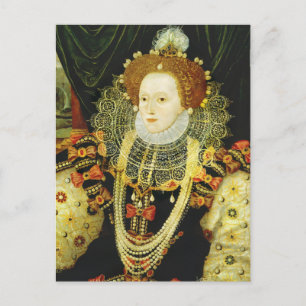 koningin Elizabeth I van Engeland die parels draag Briefkaart
