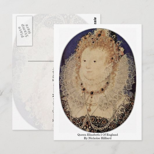 koningin Elizabeth I van Engeland door Nicholas Hi Briefkaart (Voorkant / Achterkant)
