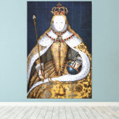 Koningin Elizabeth I van Engeland in coronatiegewa Canvas Afdruk (Insitu (Houten vloer))