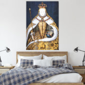 Koningin Elizabeth I van Engeland in coronatiegewa Canvas Afdruk (Insitu (Slaapkamer))