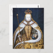 Koningin Elizabeth I van Engeland in een kroningsj Briefkaart (Voorkant / Achterkant)