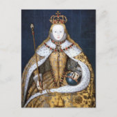 Koningin Elizabeth I van Engeland in een kroningsj Briefkaart (Voorkant)