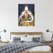 Koningin Elizabeth I van Engeland in een kroningsj Canvas Afdruk (Insitu (Slaapkamer))