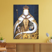 Koningin Elizabeth I van Engeland in een kroningsj Canvas Afdruk (Insitu (Woonkamer))