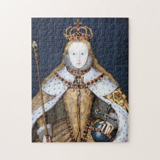 Koningin Elizabeth I van Engeland in een kroningsj Legpuzzel (Verticaal)