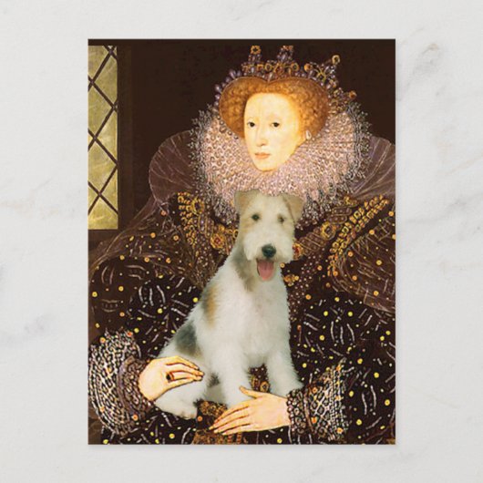 Koningin Elizabeth I - Wire Fox Terrier #1 Briefkaart (Voorkant)