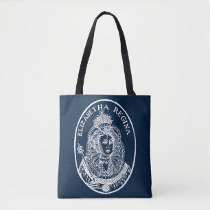 Koningin Elizabeth I Woodcut Portret Tote Bag