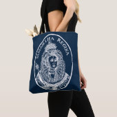 Koningin Elizabeth I Woodcut Portret Tote Bag (Dichtbij)