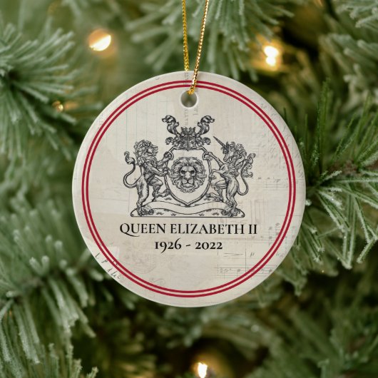 koningin Elizabeth II 1926-2022 Kerstmis Keramisch Ornament (Boom)