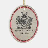 koningin Elizabeth II 1926-2022 Kerstmis Keramisch Ornament (Rechts)