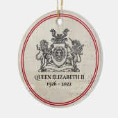 koningin Elizabeth II 1926-2022 Kerstmis Keramisch Ornament (Links)