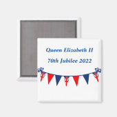 koningin Elizabeth II 70th Jubilee 2022 Magnet (Voorkant / Achterkant)