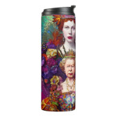 koningin Elizabeth II Blue Red Tribute Thermosbeker (Gedraaid links)