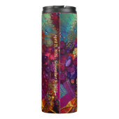 koningin Elizabeth II Blue Red Tribute Thermosbeker (Achterkant)