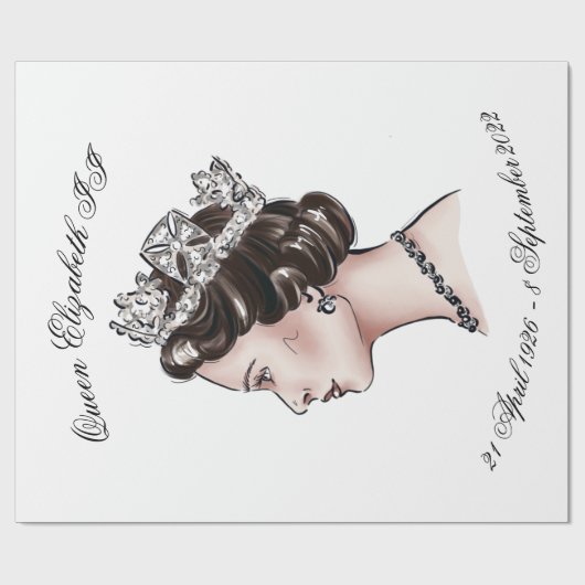 koningin Elizabeth II Cadeaupapier (Vlak)