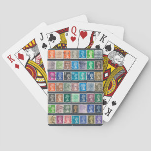 koningin Elizabeth II Definitieve Stamps Pokerkaarten