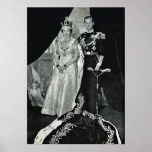 koningin Elizabeth II en Prince Philip Poster