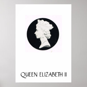 Koningin Elizabeth II, hulptekening Poster