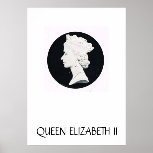 Koningin Elizabeth II, hulptekening Poster (Voorkant)