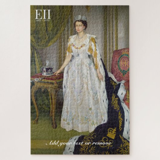 Koningin Elizabeth II in haar Coronation robes, Legpuzzel (Verticaal)