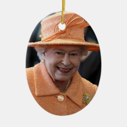 Koningin Elizabeth II Koningin van het Verenigd Ko Keramisch Ornament (Voorkant)