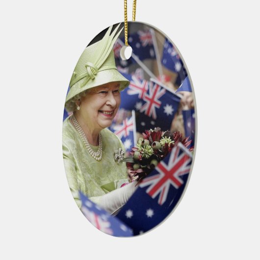 Koningin Elizabeth II Koningin van het Verenigd Ko Keramisch Ornament (Links)