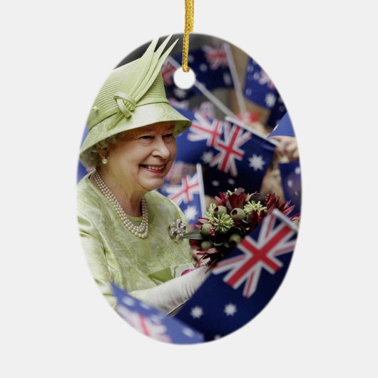 Koningin Elizabeth II Koningin van het Verenigd Ko Keramisch Ornament (Voorkant)
