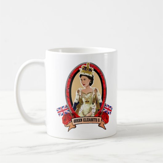 koningin Elizabeth II koninklijke mok (Links)