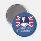 Koningin Elizabeth II Leve de Koningin Magneet (Voorkant / Achterkant)