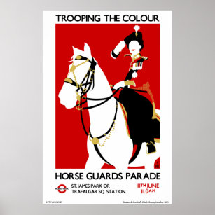 Koningin Elizabeth II Londen die de Colour Pos tro Poster
