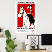 Koningin Elizabeth II Londen die de Colour Pos tro Poster (Thuiskantoor)