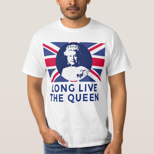 koningin Elizabeth II Long Live The Queen T-shirt (Voorkant)