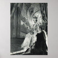 koningin Elizabeth II met coronaire regalia