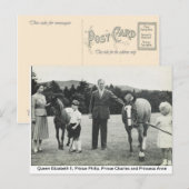 koningin Elizabeth II, prins Philip, Charles, Anne Briefkaart (Voorkant / Achterkant)