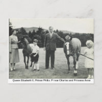 koningin Elizabeth II, prins Philip, Charles, Anne