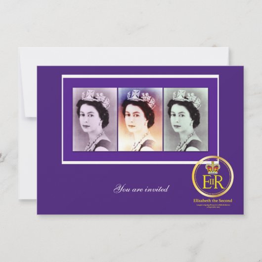 koningin Elizabeth II Reign Kaart (Voorkant)
