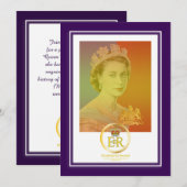 koningin Elizabeth II Reign Kaart (Voorkant / Achterkant)