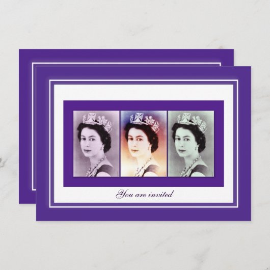 koningin Elizabeth II Reign Kaart (Voorkant / Achterkant)