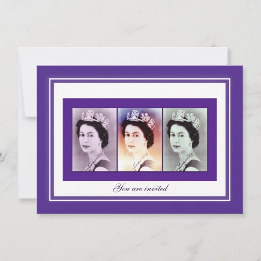 koningin Elizabeth II Reign Kaart (Voorkant)