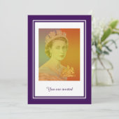 koningin Elizabeth II Reign Kaart (Staand voorkant)