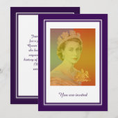 koningin Elizabeth II Reign Kaart (Voorkant / Achterkant)