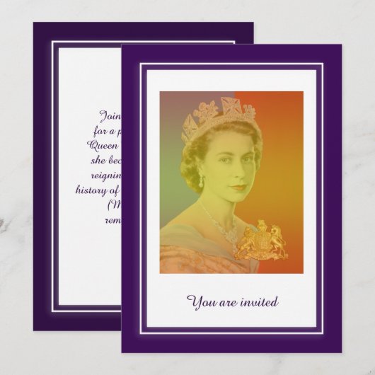 koningin Elizabeth II Reign Kaart (Voorkant / Achterkant)