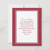 koningin Elizabeth II Reign Kaart (Achterkant)